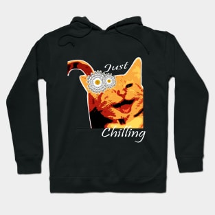 A fun kitty and interesting design. Hoodie